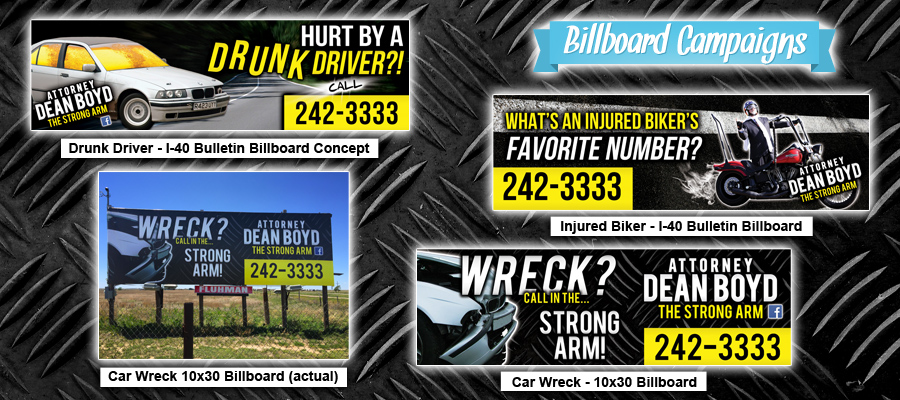 Branding Billboard Campaigns for Attorney Dean Boyd - Advertising & Marketing Amarillo, TX
