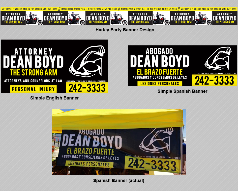 Banner Design Branding Campaigns | Design, Branding, Advertising, & Marketing for Attorney Dean Boyd | Octane Studios Amarillo, TX