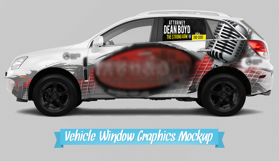 Vehicle Window Branding Graphics | Design, Branding, Advertising, & Marketing for Attorney Dean Boyd | Octane Studios Amarillo, TX